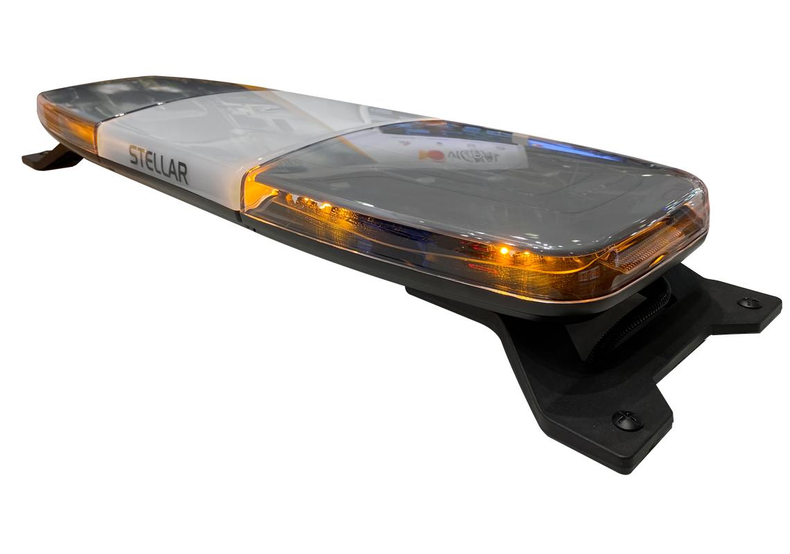 Extra-flat LED amber lightbar white center module 950 mm